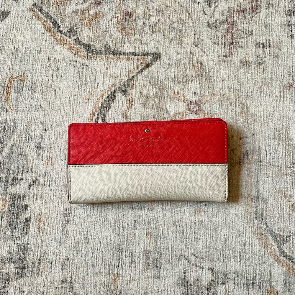 Kate Spade Red and Cream Wallet